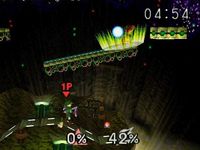 une photo d'Ã©cran de Super Smash Bros sur Nintendo 64